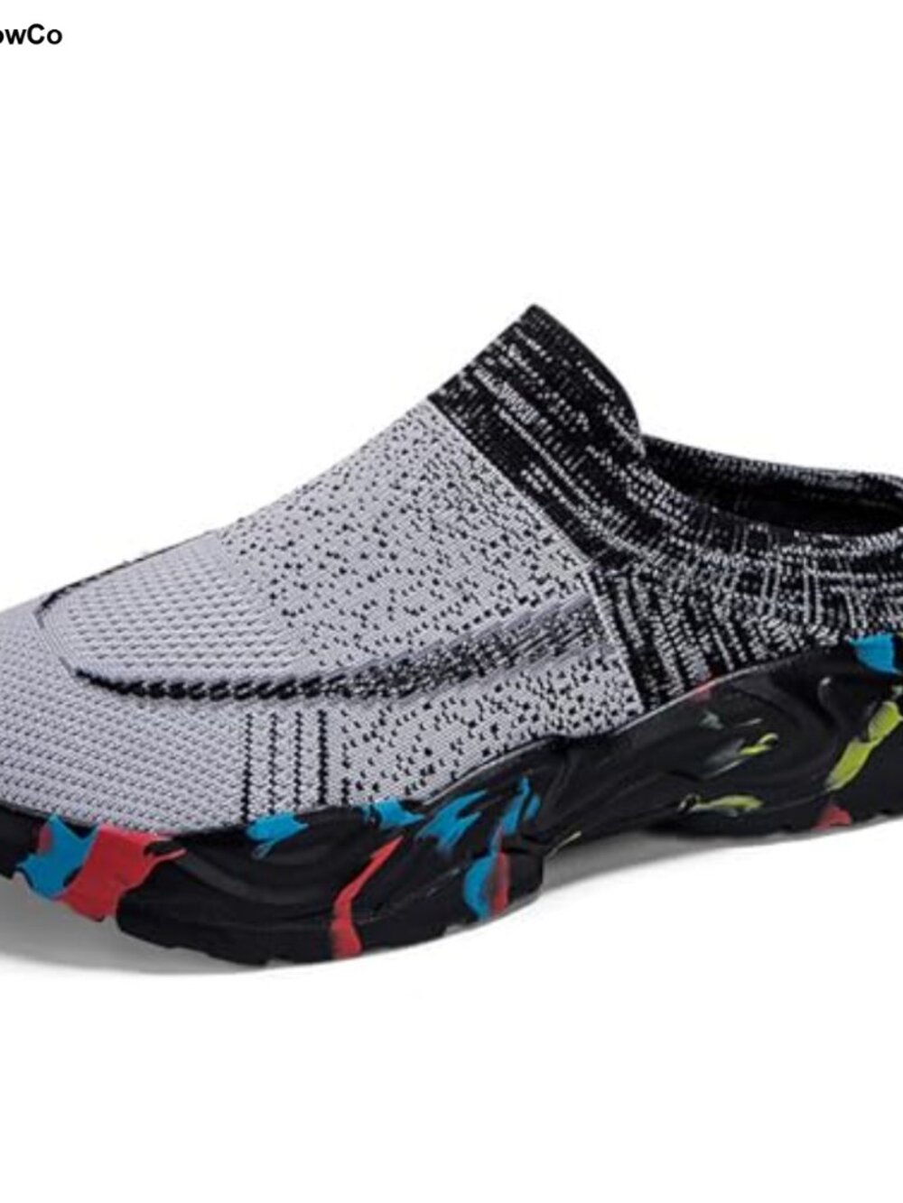 Women's Clog Knitted Mesh Breathable Platform Slip-On Mules